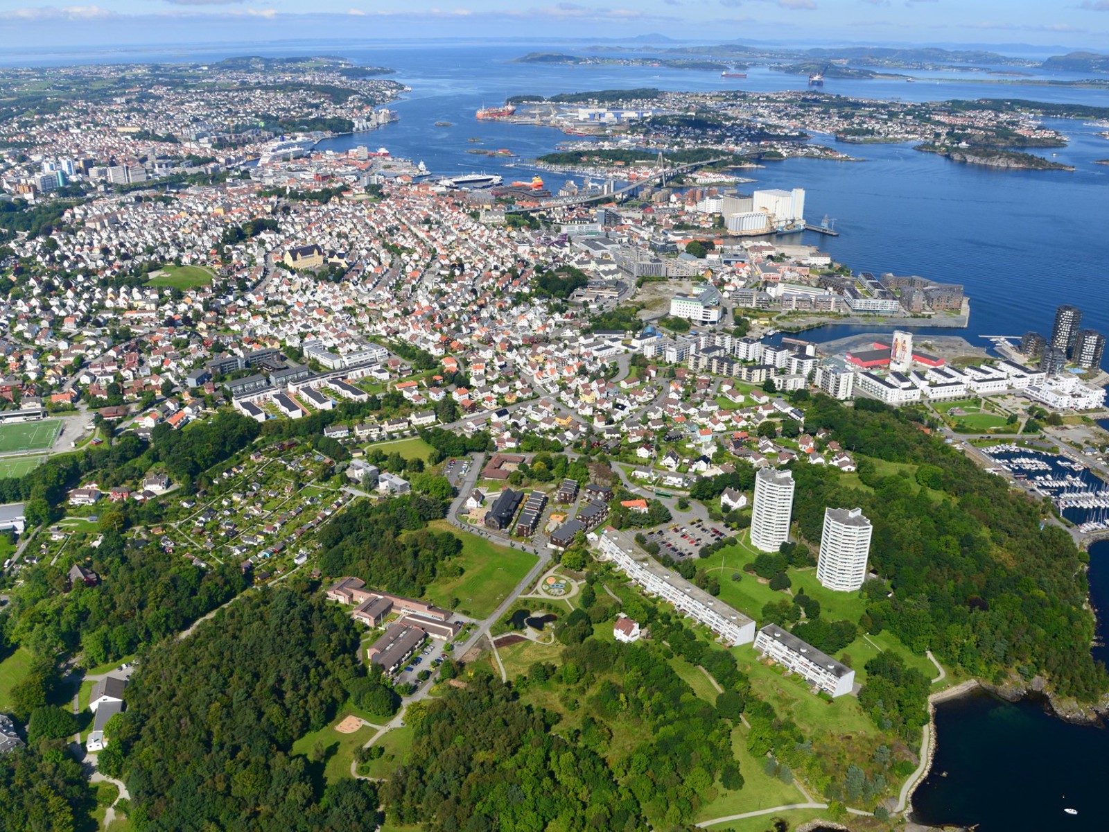 Flyfoto av Storhaug i Stavanger