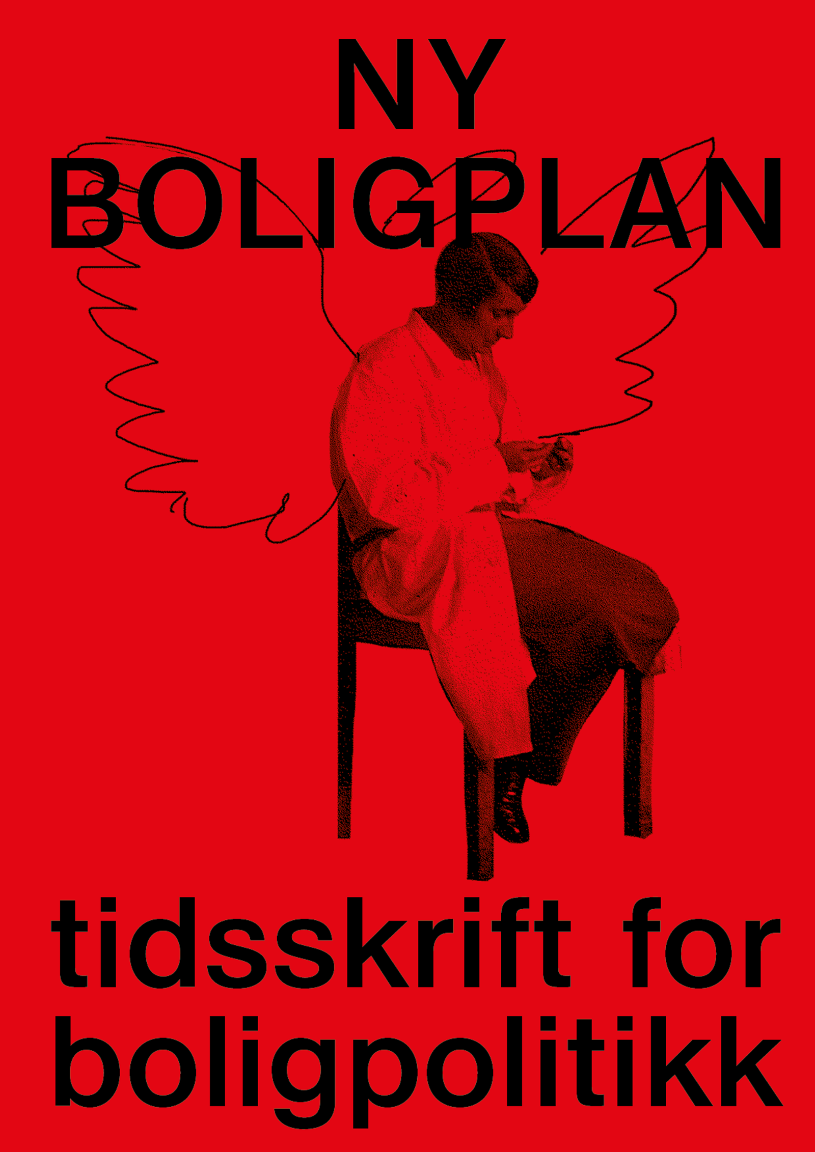 Forside på boka Ny boligplan. Rødt omslag.