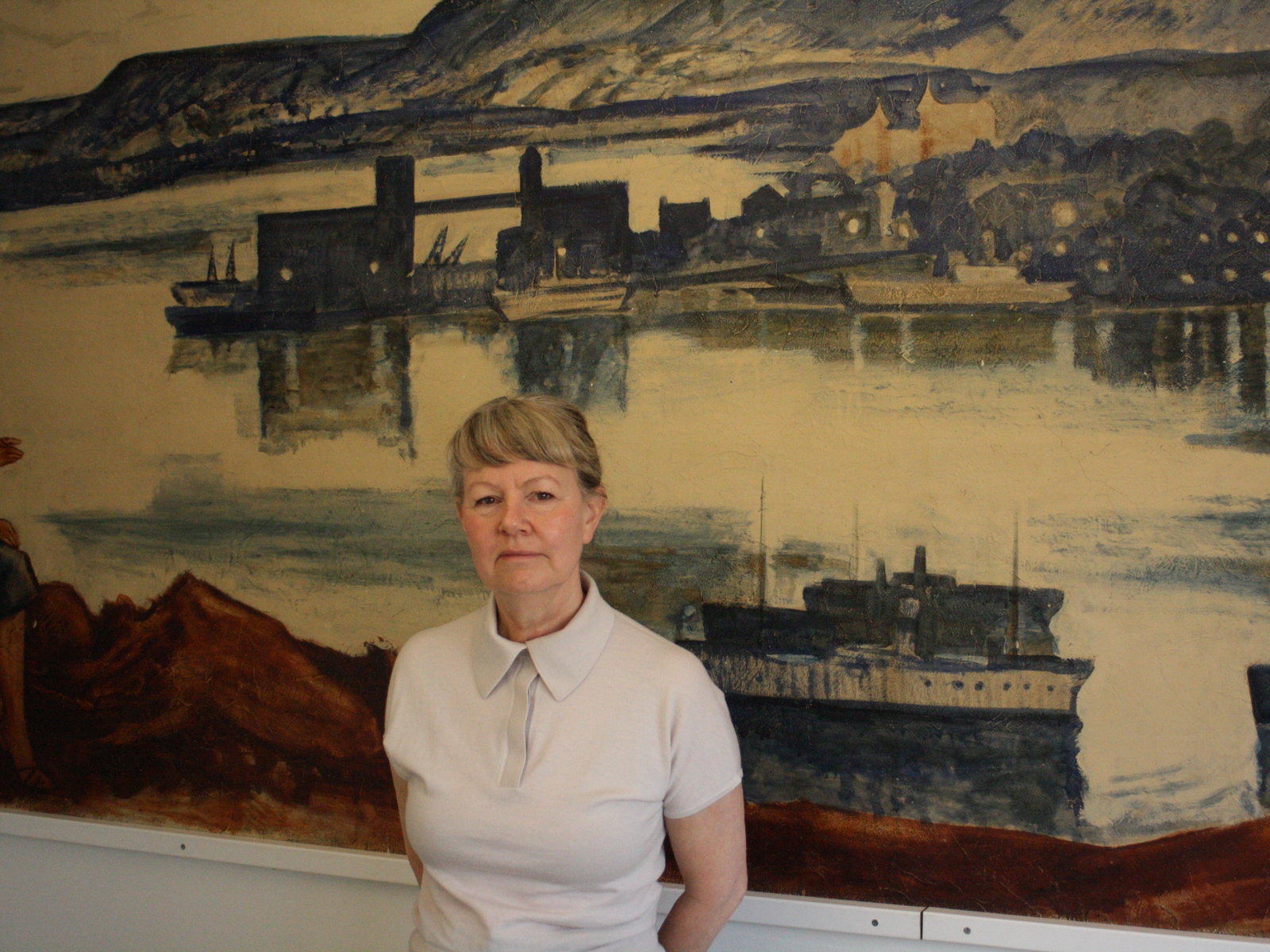 AHO-rektor Irene Alma Lønne på sitt kontor. Foto.