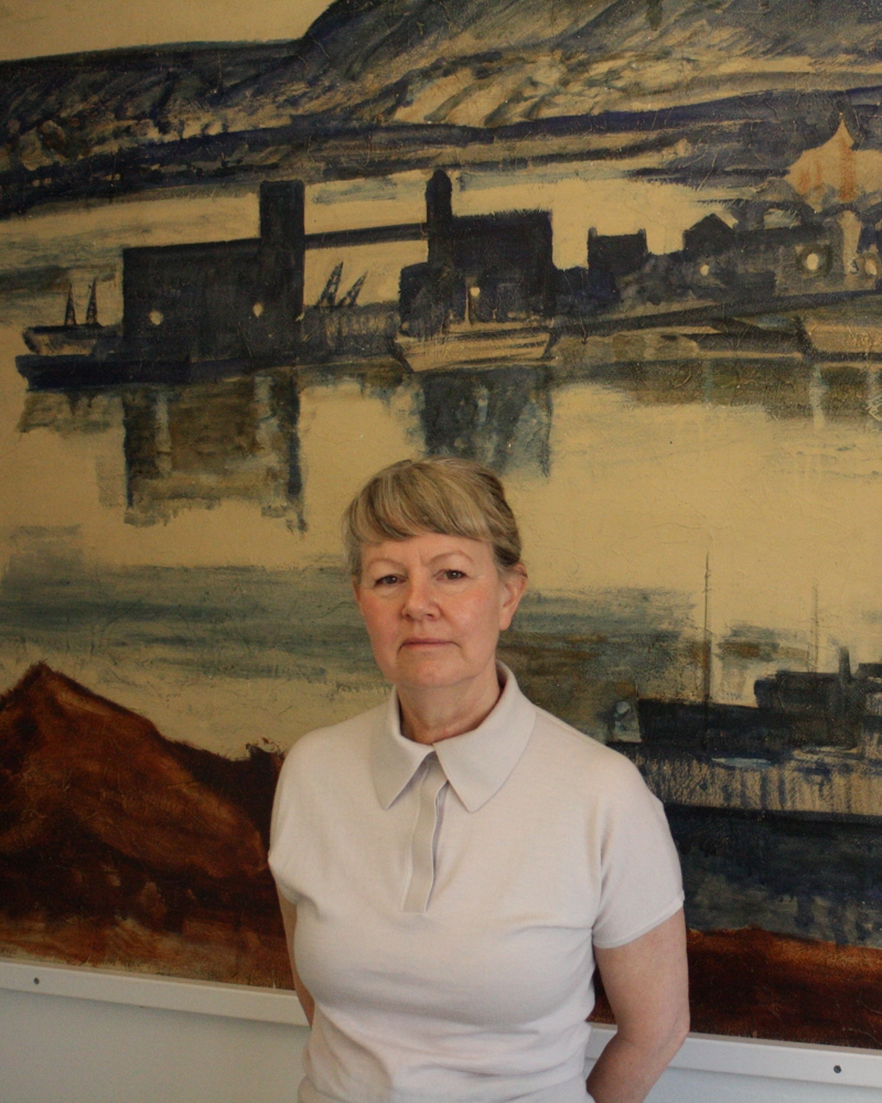 AHO-rektor Irene Alma Lønne på sitt kontor. Foto.