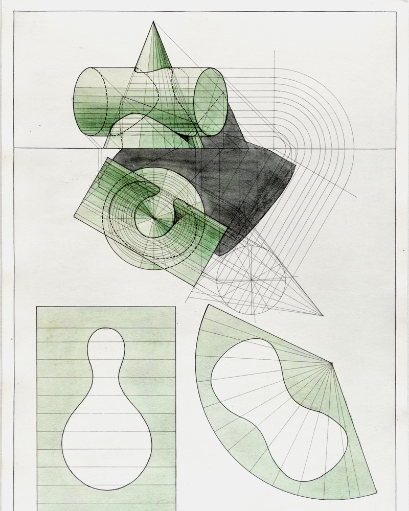 Håndtegning av geometriske former.