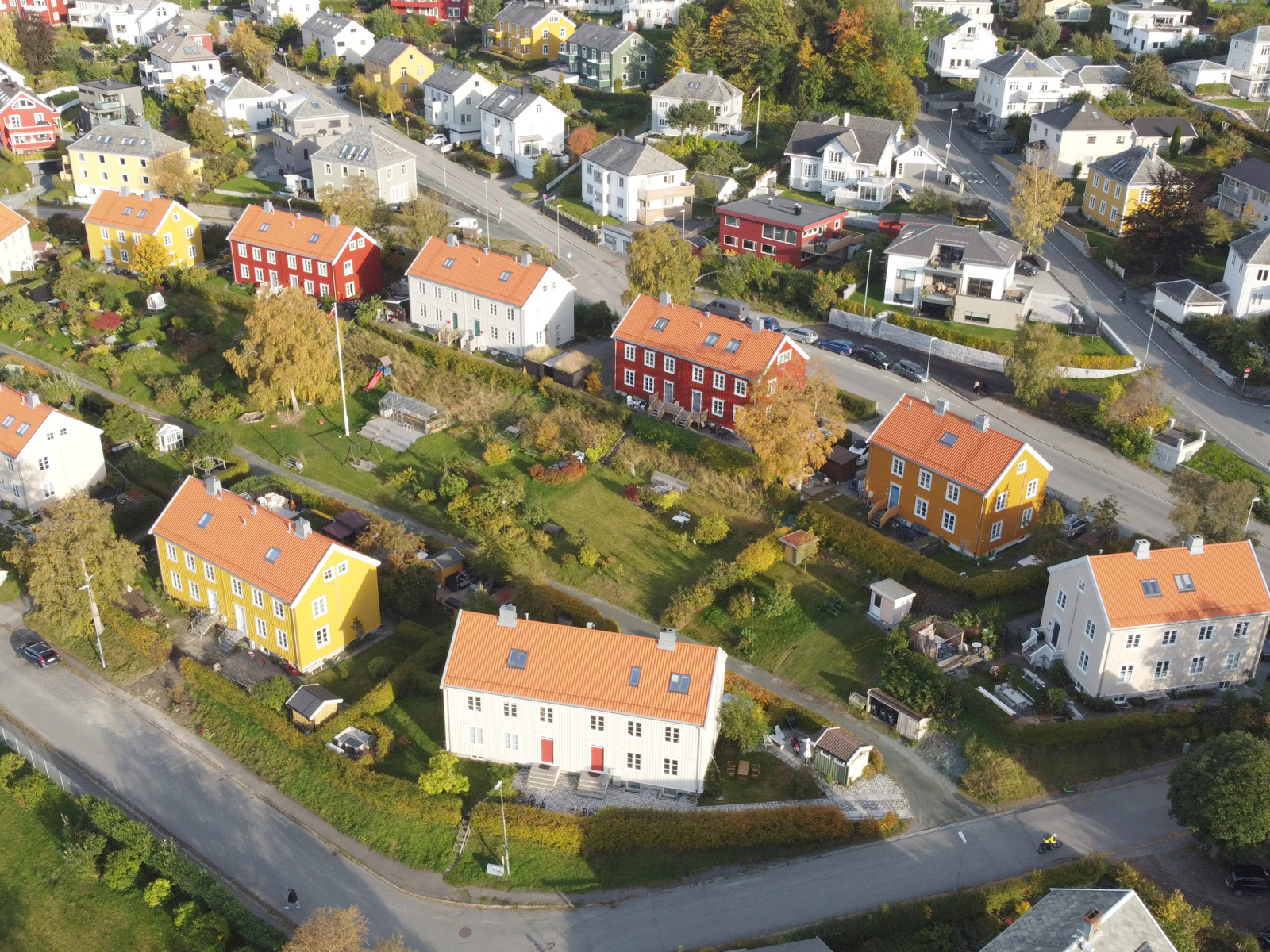 Trondhjems Kooperative Boligselskap. Dronefoto.