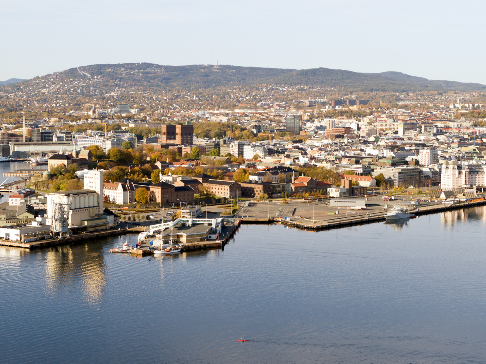 Luftfoto av Vippetangen i Oslo