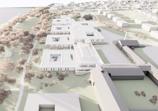 Universitetssykehuset Nord-Norge Åsgård_illustrasjon fra konseptfasen