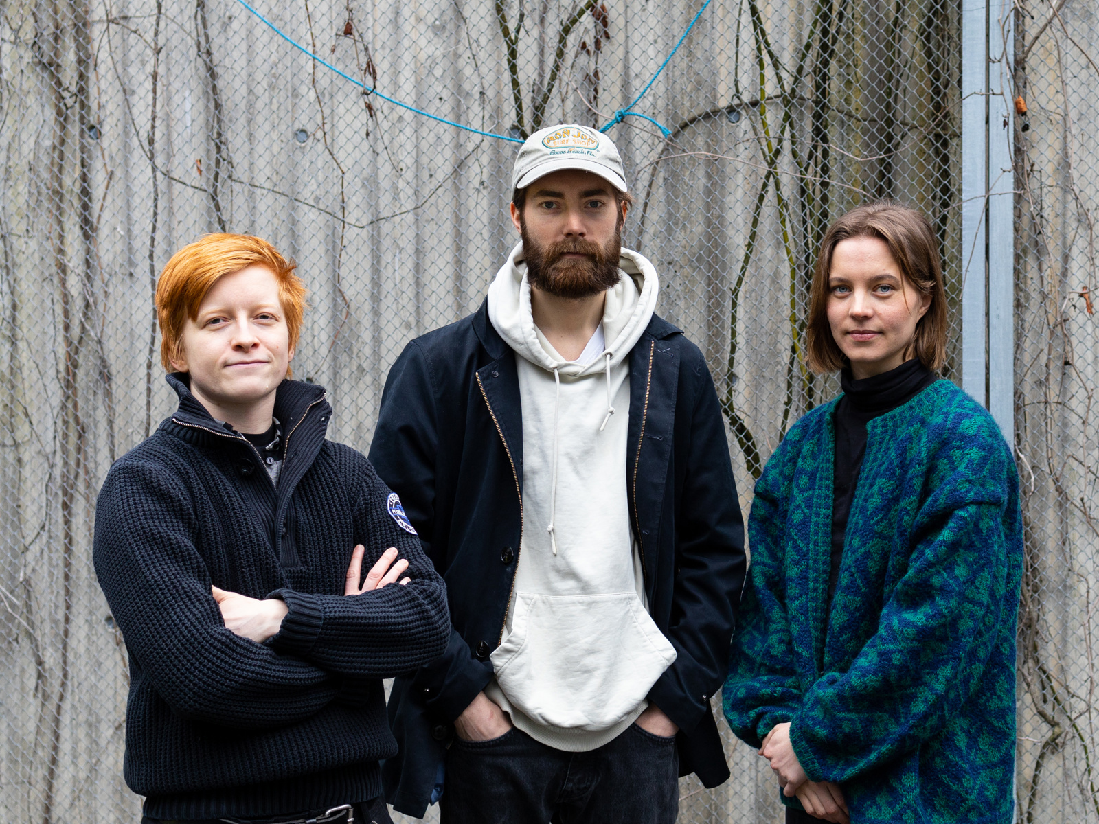 Frida Tørring, Eirik Lohne Ruud og Rakel Paulsen fra styret i KAHOS, klimaforeningen for AHO-studenter. Foto.