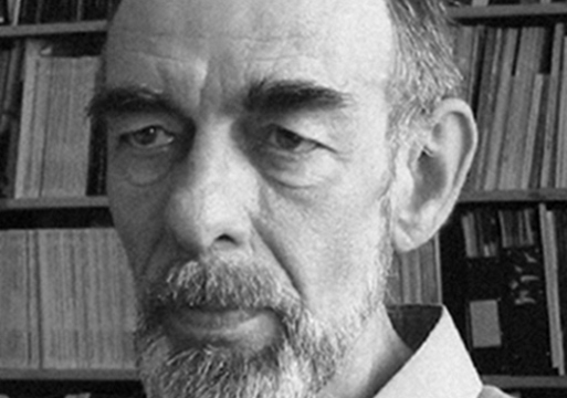 Svart hvitt portrett av Helge Fiskaa, foto.