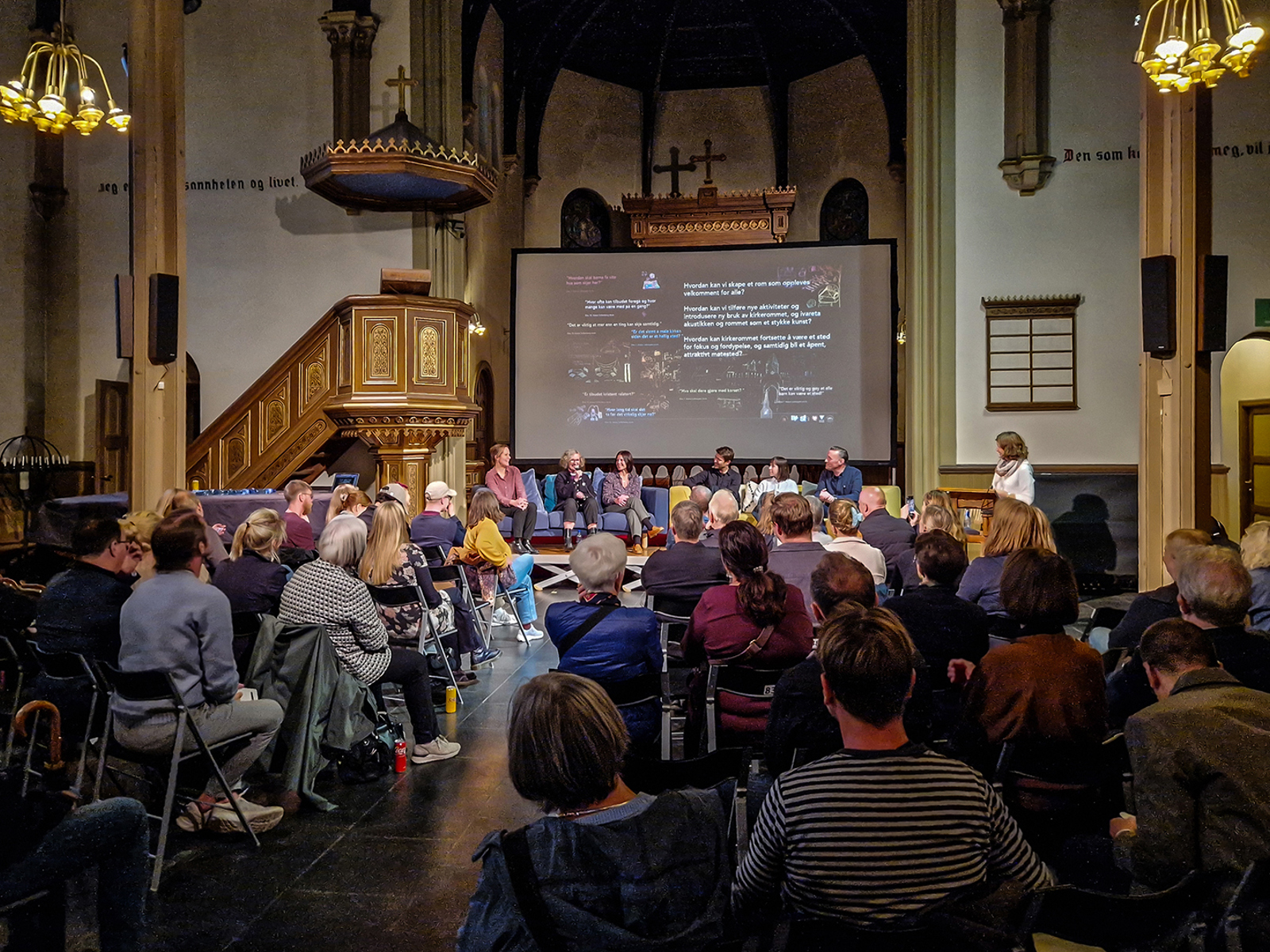 Fra panelsamtale under Oslo Kulturnatt i Sofienberg kirke