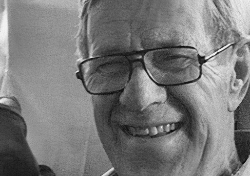 Portrett foto av Baute Baalsrud, svart hvitt.