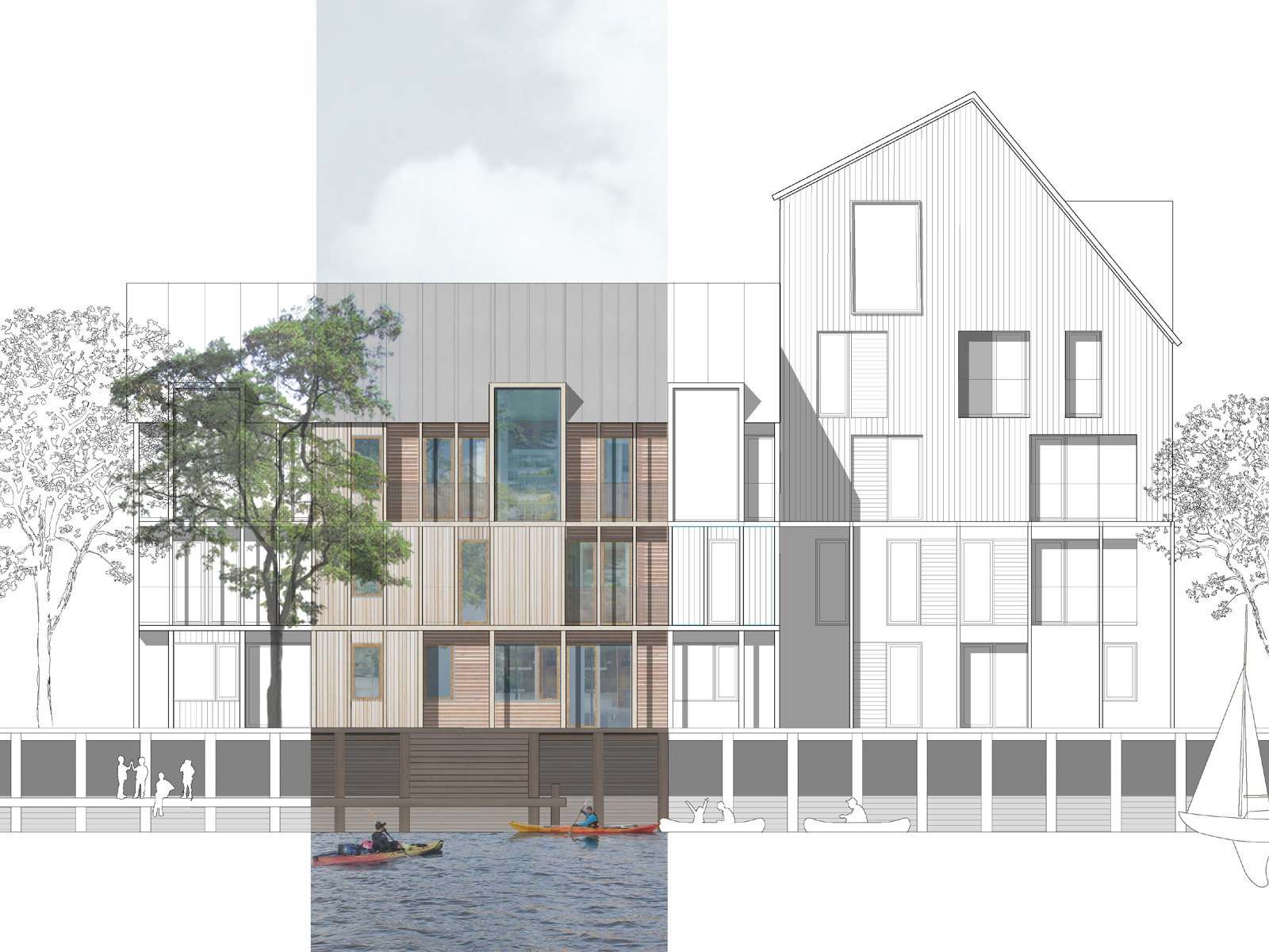 Illustrasjon av boligprosjektet Pynteneset, Stavanger. 