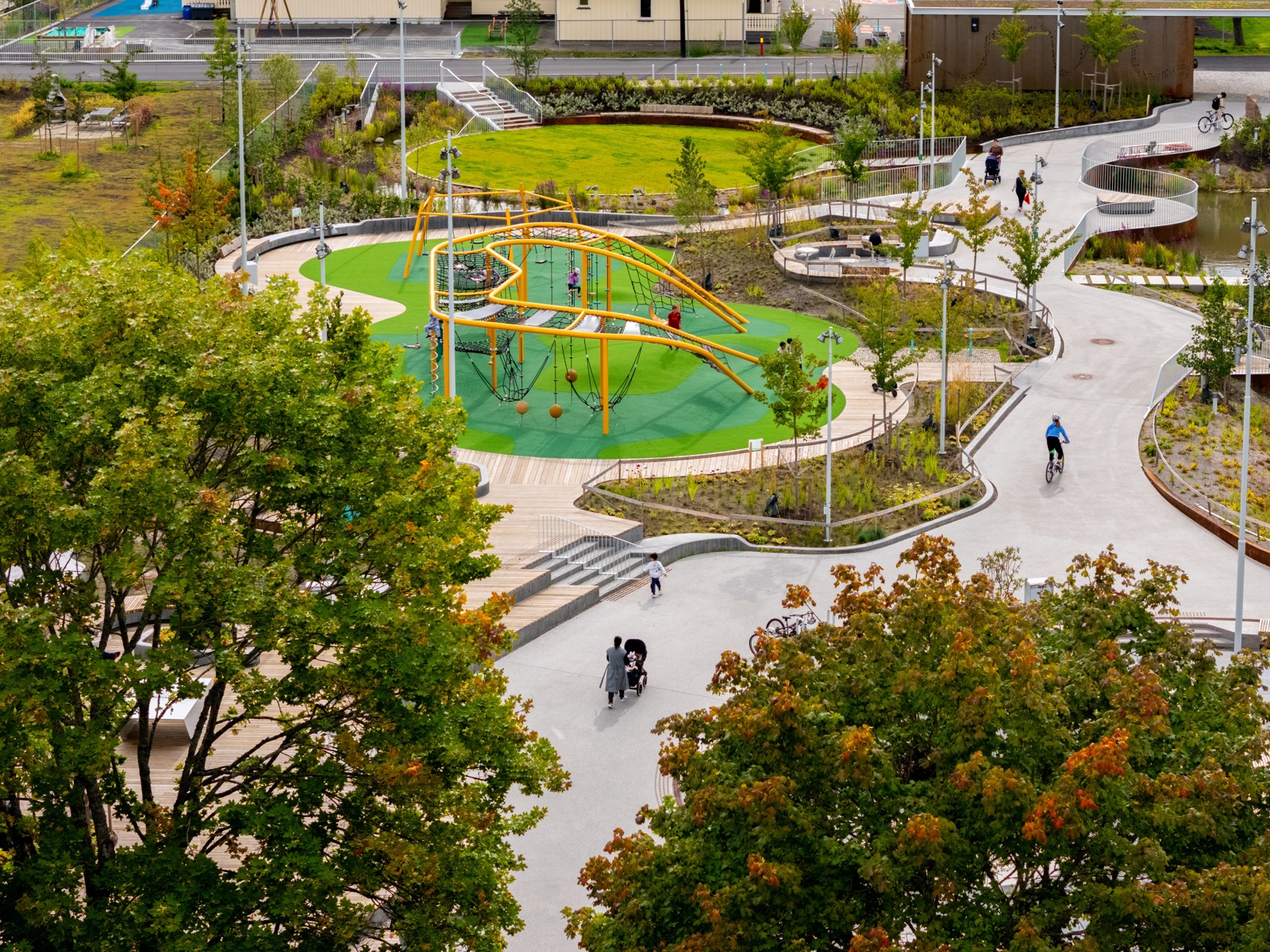 Oversiktsfoto av Skårerparken.