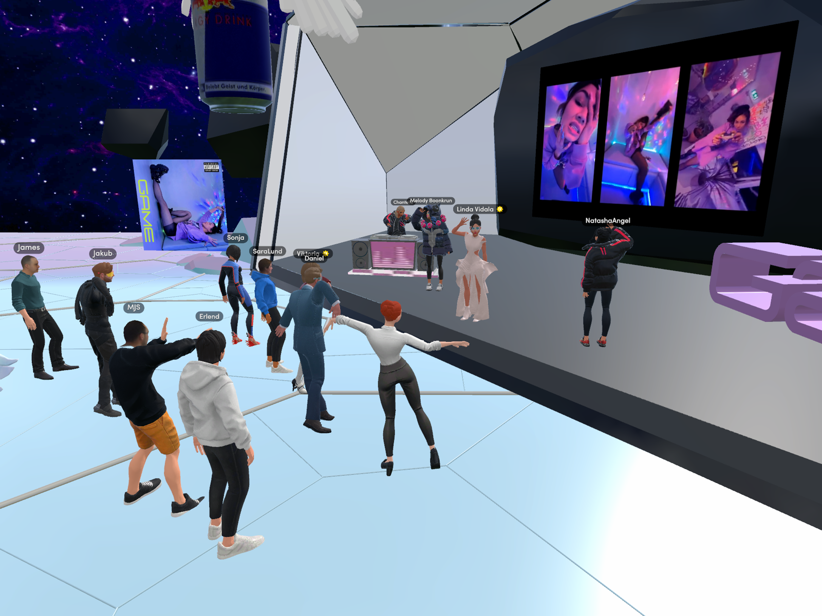 Folk danser i metaverset