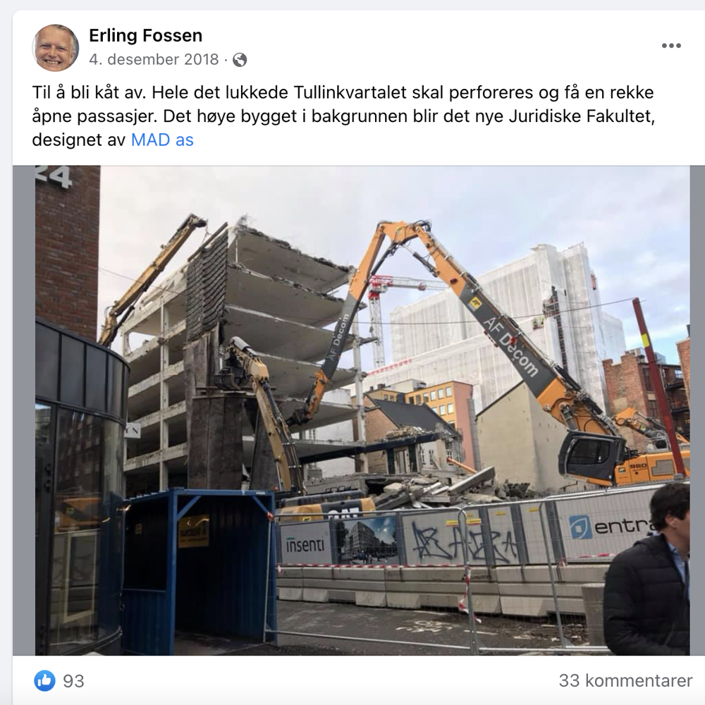 Faksimile fra Facebook