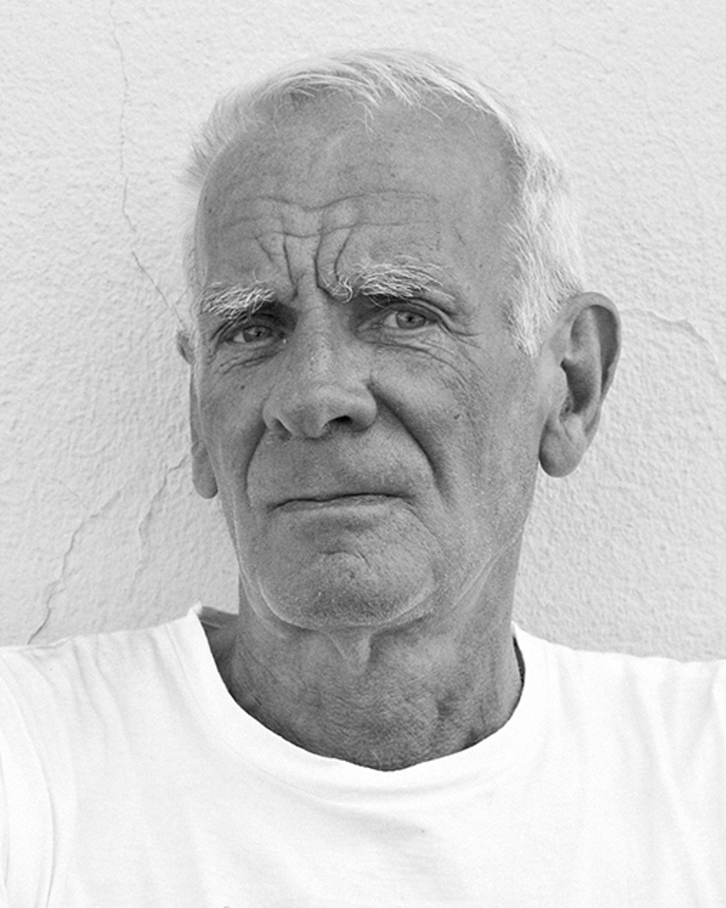 Portrett av Jan Carlsen, svart hvitt foto.