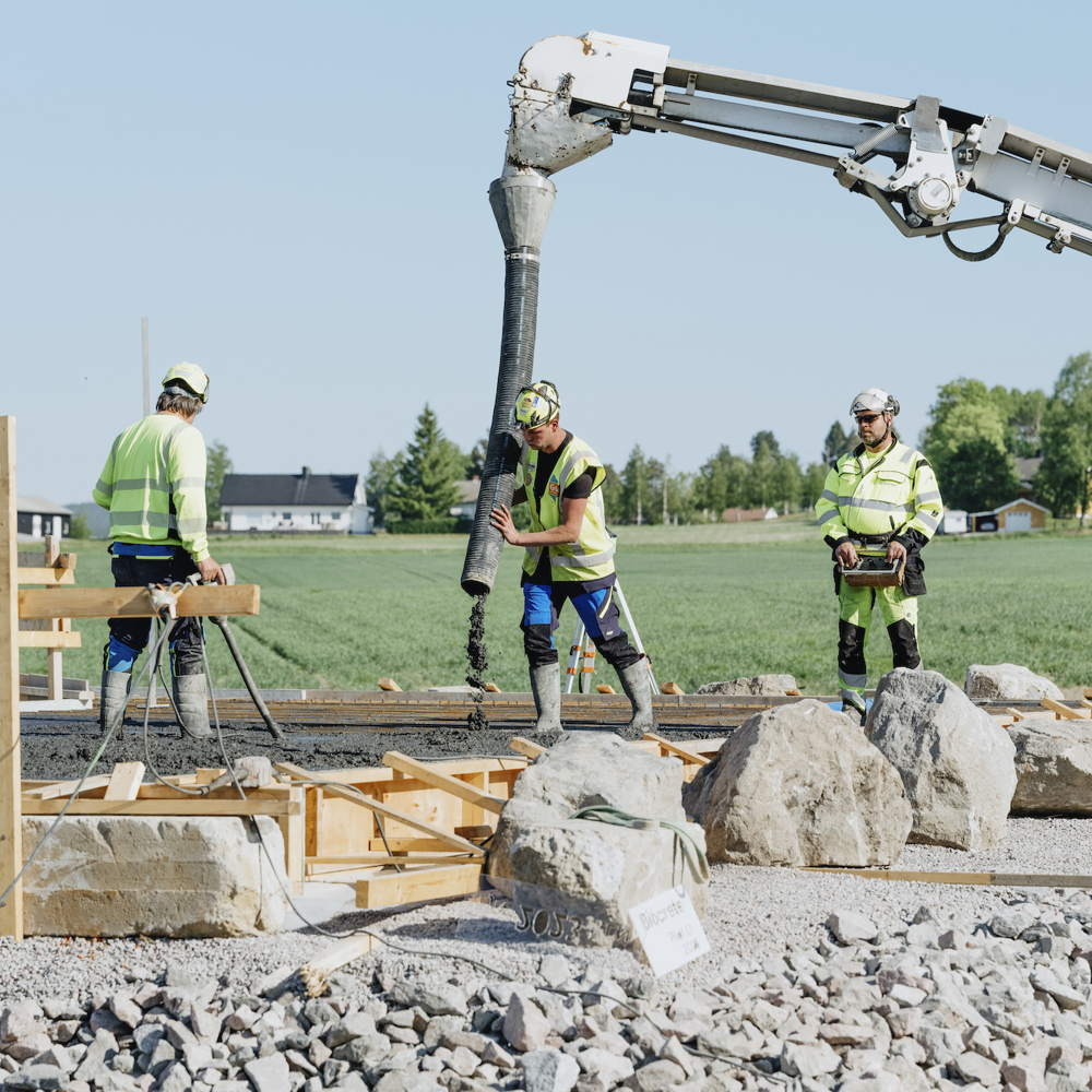 Foto av betongstøping
